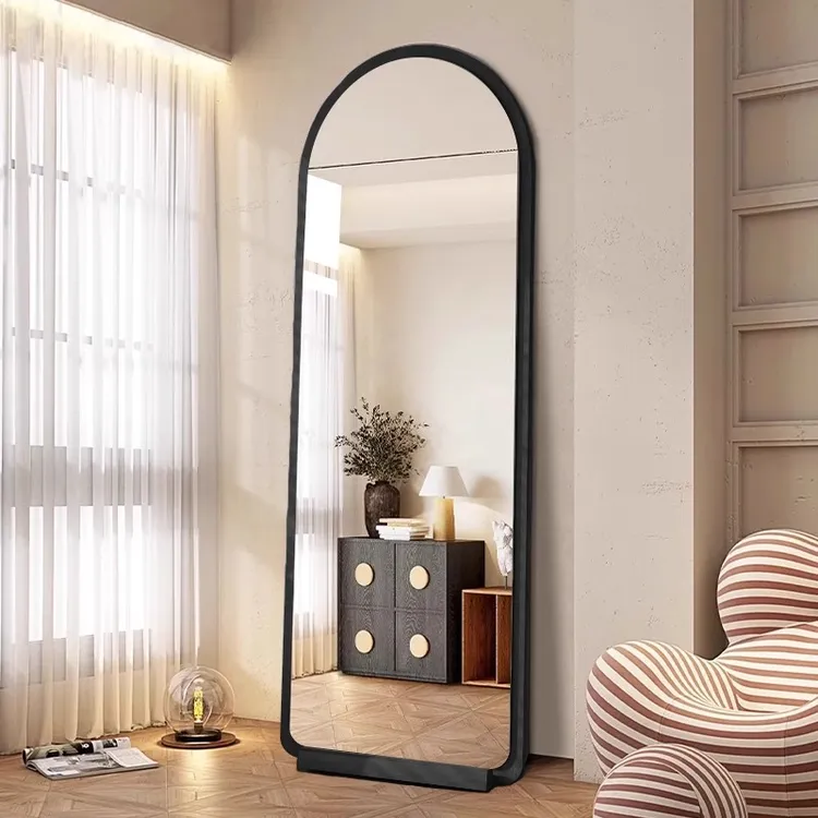 中古全身镜落地镜家用轻奢高级感挂墙穿衣镜女生卧室简约试衣镜子