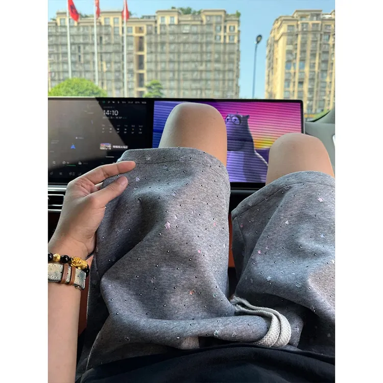 满天星破洞短裤男夏季扎染篮球运动裤子潮牌美式休闲不贴腿五分裤