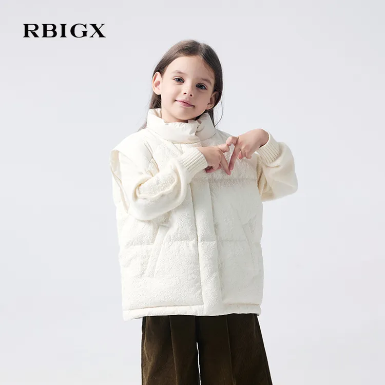 RBIGX瑞比克童装2025冬季新款轻薄背心女童羽绒马甲YF4CR2852