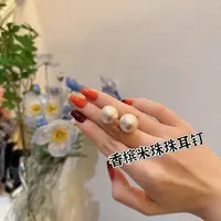 非金属亚克力耳饰 老赵服饰 法式轻奢高级感珠珠耳钉耳饰21AU4072