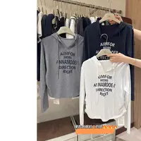 【小个子】秋季薄款连帽宽松韩版长袖T恤26988