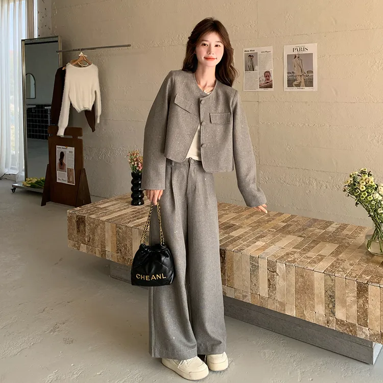 韩剧女主早春穿搭西装一整套女2025年新款小个子小香风气质两件套