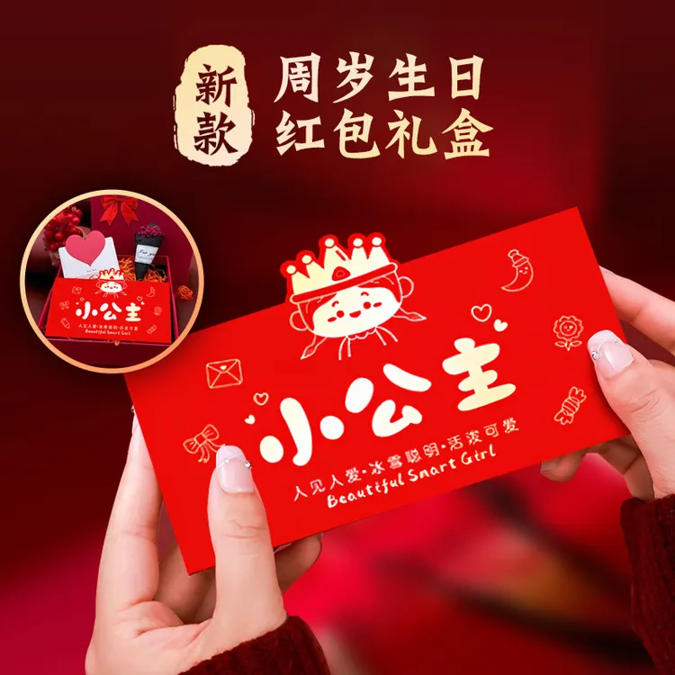 折叠红包【女儿生日小众礼物】1-10岁小公主生日礼物红包送给女儿