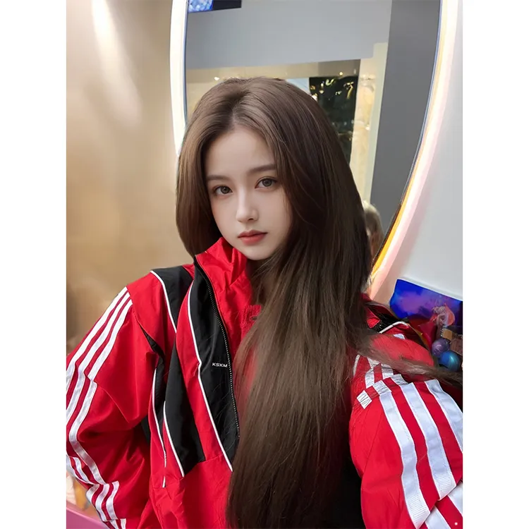 卡盛红色夹克外套女2025新款春秋季复古运动高级感立领情侣赛车服