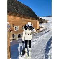 「幂式穿搭」极寒系列狐狸毛大毛领收腰 派克鹅绒滑雪服