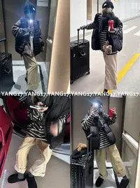 杨十七秋冬温柔韩系灯芯绒纯棉纹理感休闲半松紧腰加厚卷边九分裤
