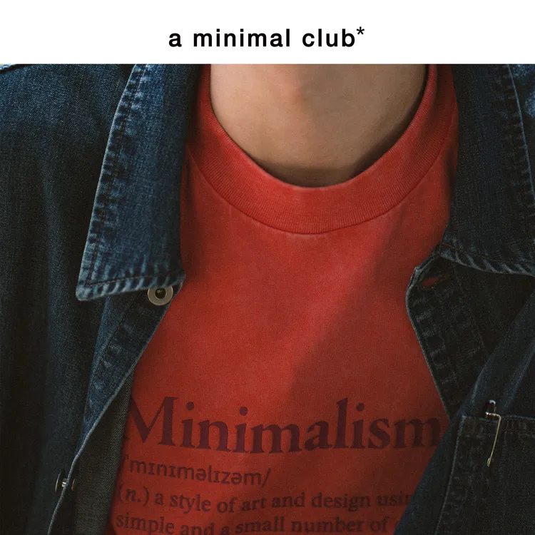 a minimal club炒雪花做旧字母T恤夏潮牌vintage短袖T恤AM55TE11