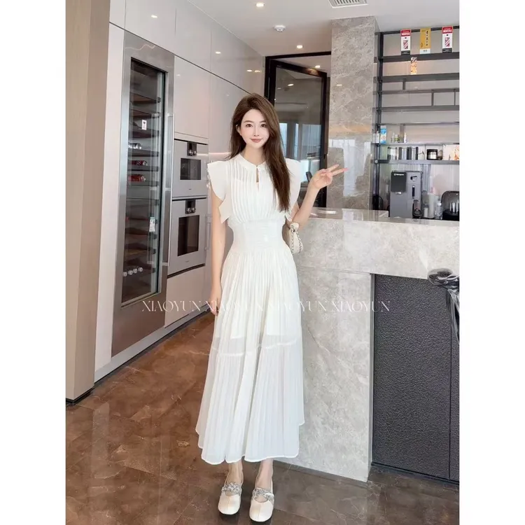 仲夏之梦 小允姐姐2025新款气质高级荷叶袖连衣裙