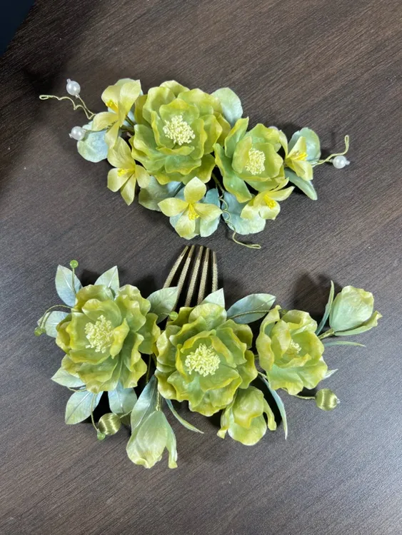 绒花（绿牡丹）适合日常佩戴，汉服头饰古风配饰！