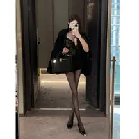 【莉萍服饰】千金温柔风气质全真兔毛草草外套