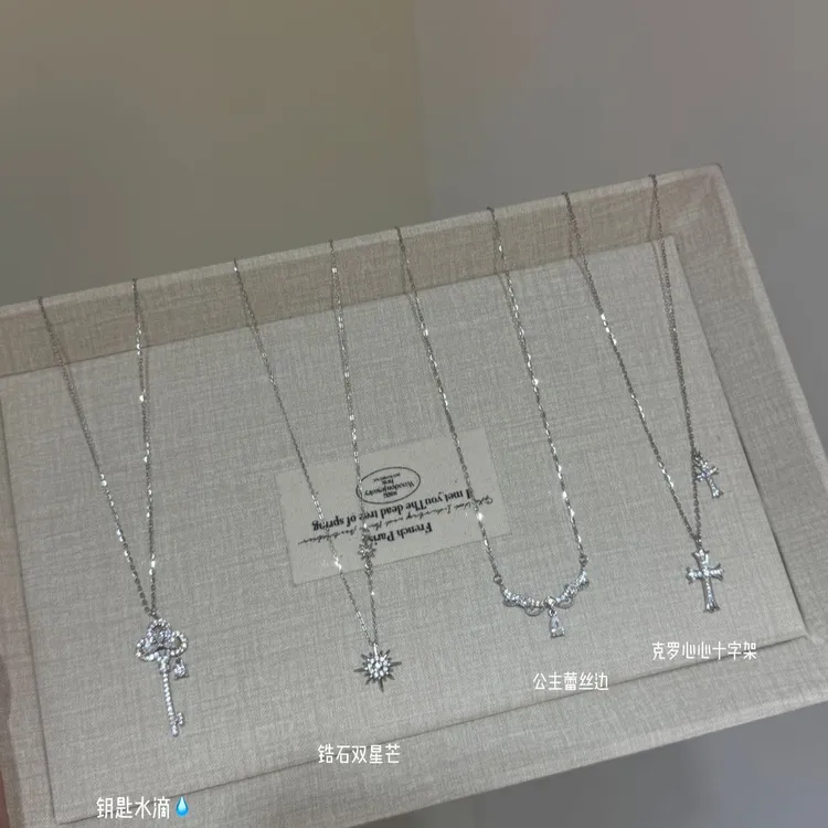 坠链均925银合成锆石 大牌项链合集XLCY1319-烨