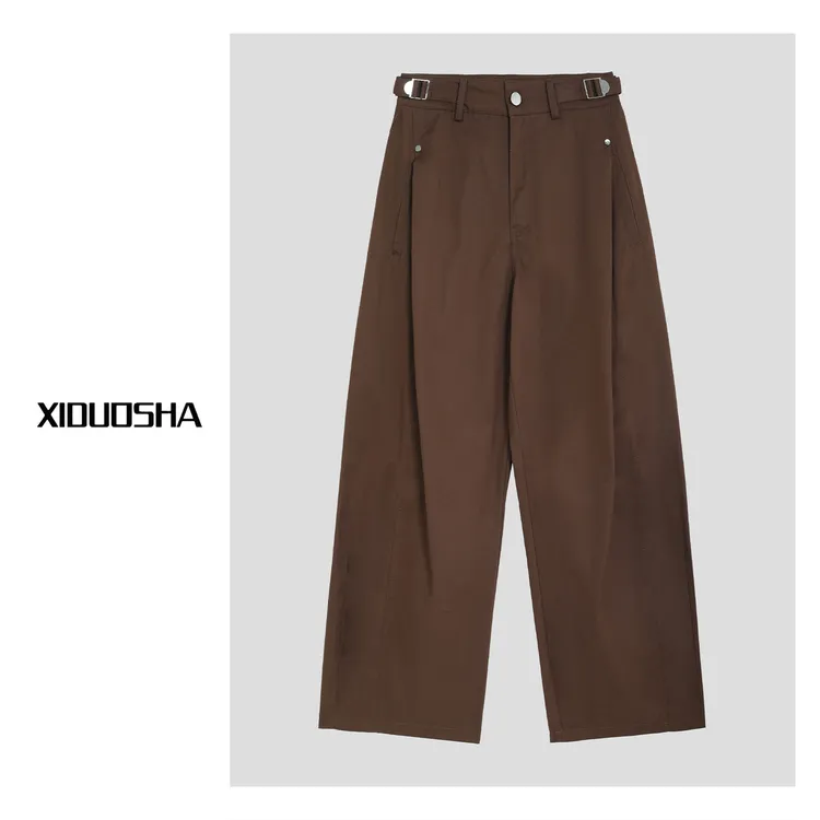夏款新品原创折叠直筒裤  XDS1398