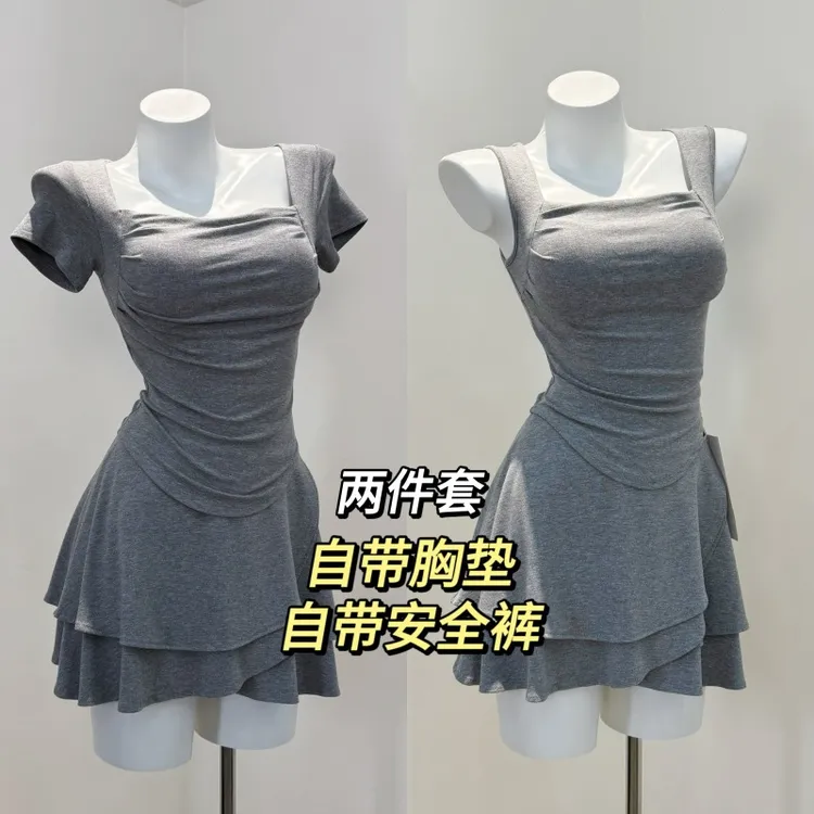 加胸垫安全裤套装芭蕾纯欲风内搭两件套辣妹吊带裙子打底