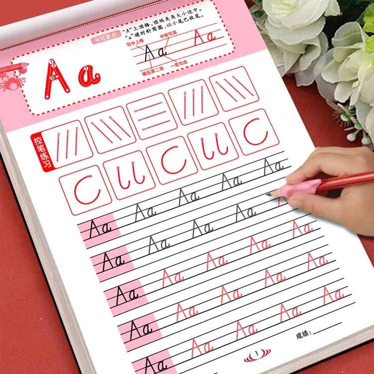 英语26个字母描红本英文练字帖小学三年级上下册单词练习写字本册