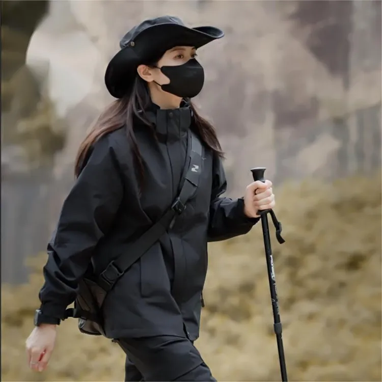 三门户外服抓绒内胆防风防水男女同款台州三合一冲锋衣工作服logo