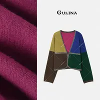 GULINA/娜姐 欧洲站新款阔肩长款设计师款针织衫88082