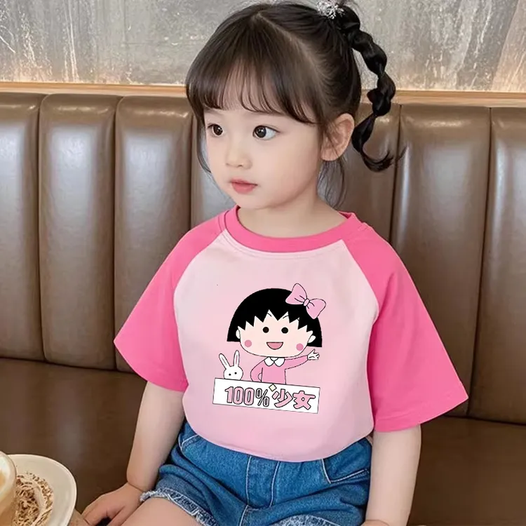 【阿丹专属】女童纯棉插肩短袖t恤夏季2025新款韩版中小童拼色上衣