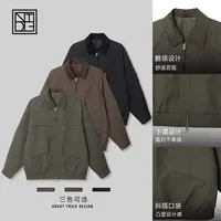 NTDG-ONE/秋季款翻领休闲宽松夹克外套25001