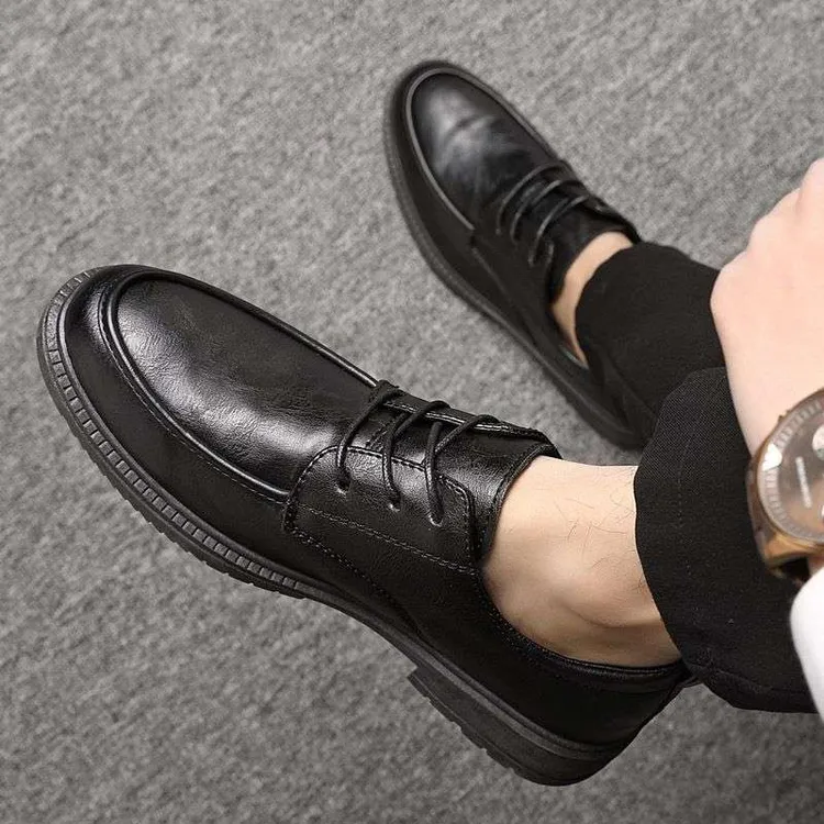 男士鞋男鞋夏季透气商务新款休闲英伦百搭韩版正装软底结婚鞋子
