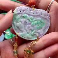 翡翠银S925镶嵌颈饰翡翠