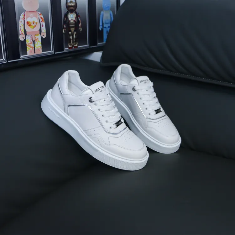 休闲白色潮流低帮时尚休闲鞋百搭男士真皮