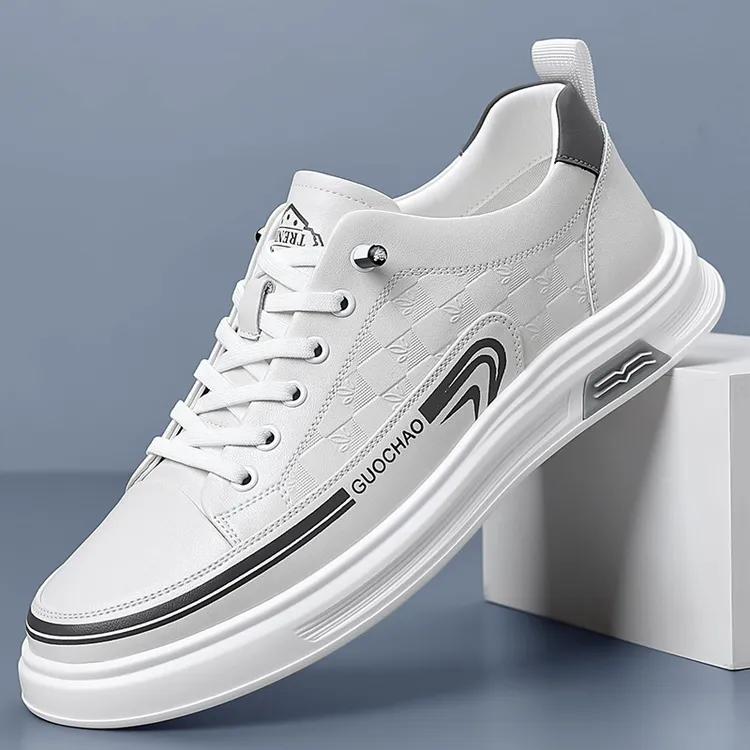 圆头板鞋男鞋潮鞋春秋季运动休闲2025男士韩版小白鞋新款男透气