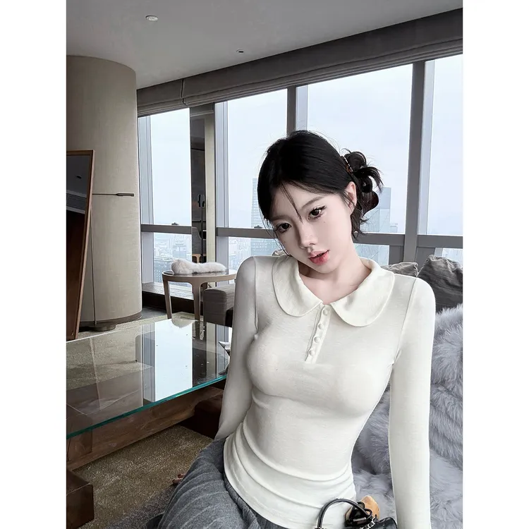 LaaReeToo 彼得潘领打底长袖T恤女