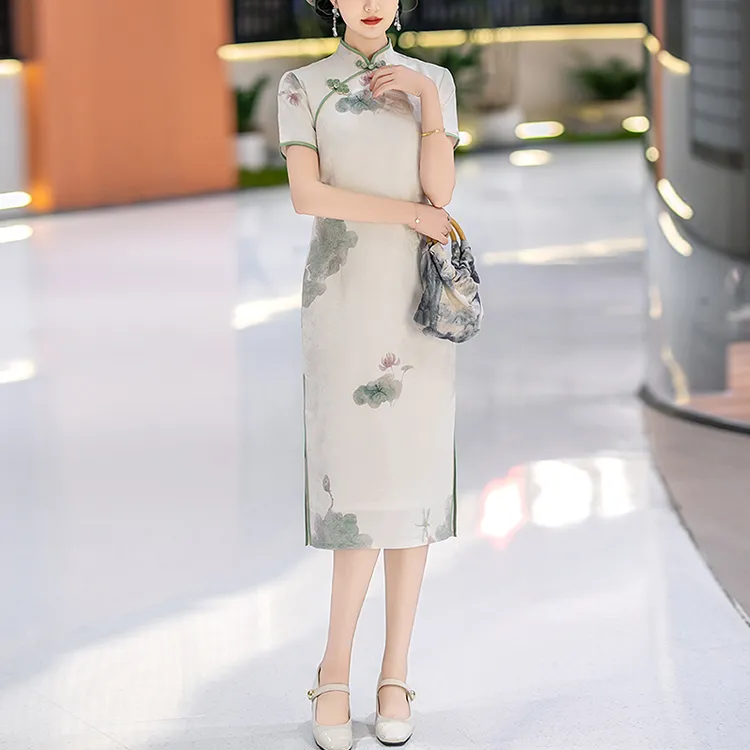 高端绝美新中式旗袍日常可穿2025新款民国风优雅晚礼服老上海裙子