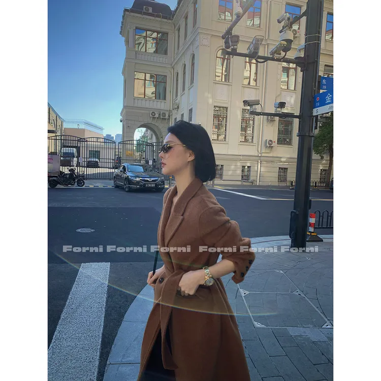 FORNI 理查德大衣 牦牛绒羊毛手工双面呢大衣