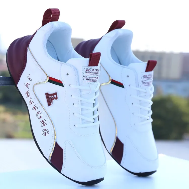 鞋子男秋冬运动鞋高档男鞋皮面防水旅游鞋潮流轻便百搭男士休闲鞋