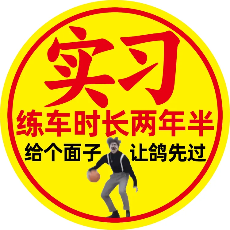 实习车贴ikun专用定制实习车贴坤坤鸡哥鸽鸽车贴