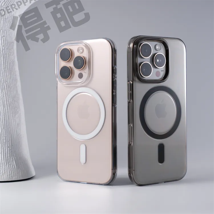 得葩四角防摔气囊透明苹果16promax磁吸手机壳iphone15防摔保护套