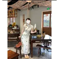 【南风谷】新中式气质时尚显瘦盘扣上衣半身裙套装