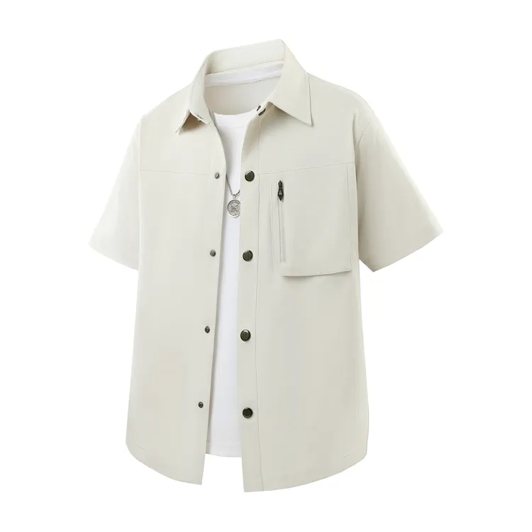 Mexican/稻草人大码工装短袖衬衫新款痞帅半袖流行男士上衣c260