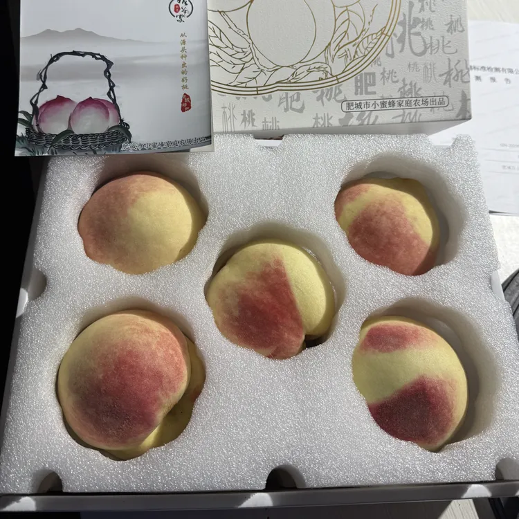 新肥桃五个装单果九两到一斤顺丰快递