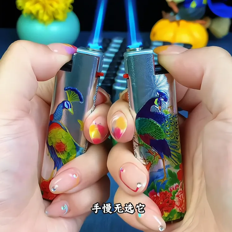 新款加厚家用耐用蓝焰一次性防风打火机超市便利店25支-200支批发