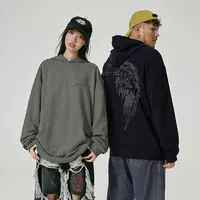 NMAX大码潮牌男装25年秋季新品情侣帽衫字母印花休闲卫衣FNA031
