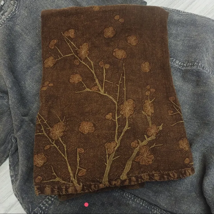 3349梅花刺绣 修身A字文艺亚麻炒色 厚亚麻春秋连衣裙