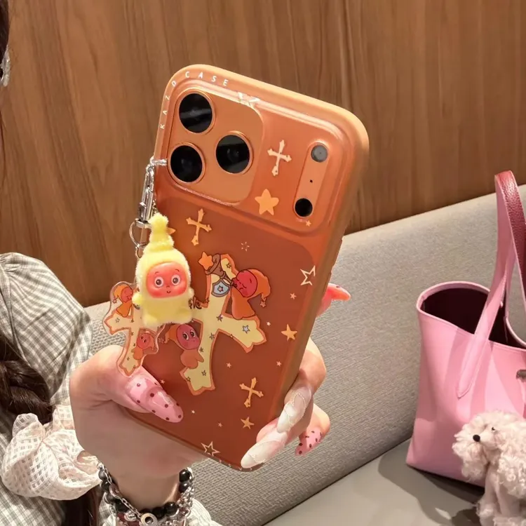 十字架星星人适用于iPhone17promax手机壳16少女心15可爱14卡通13