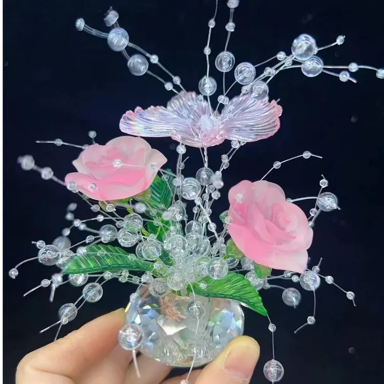 【福利】轻奢水晶玫瑰摆件   DIY材料包