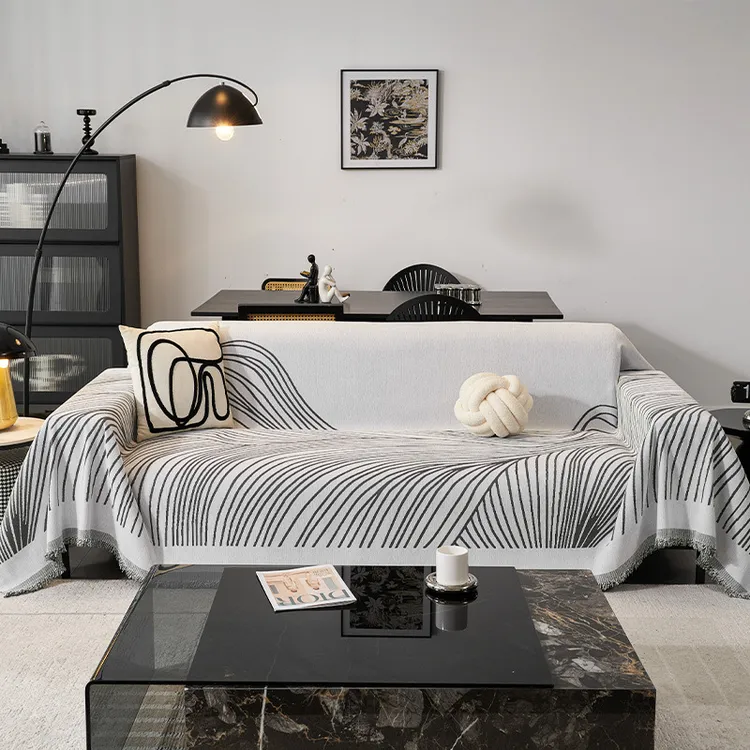 新款一片式沙发盖巾四季通用万能沙发盖布防滑直排沙发垫全包套罩