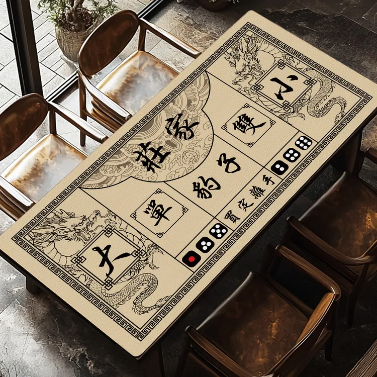 2025热门押大小挑战骰子古代赌坊商铺促销免单游戏PVC皮革桌垫
