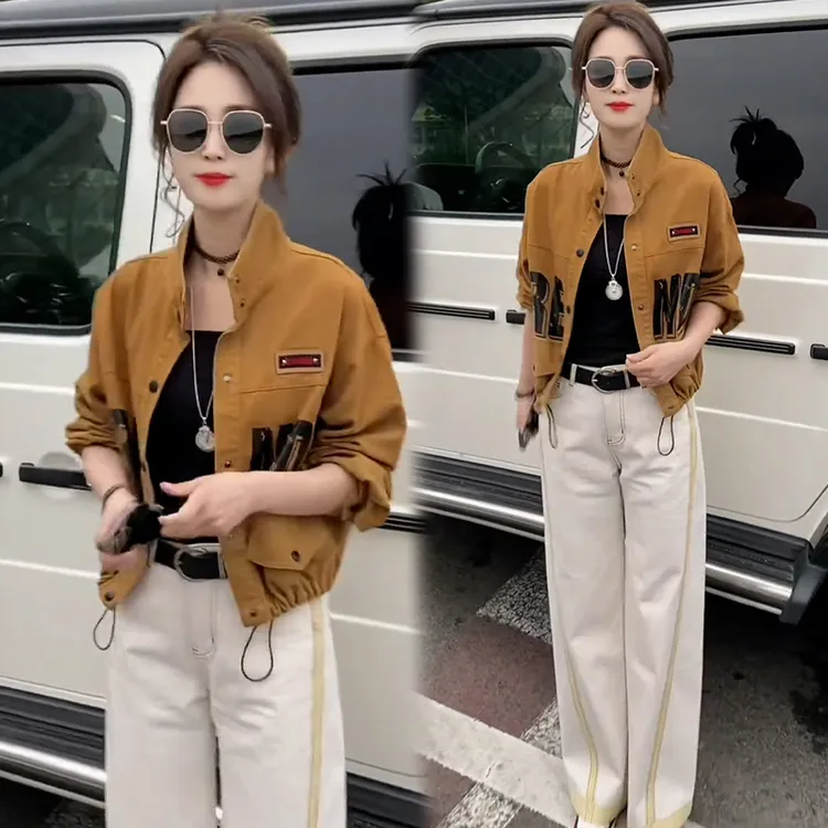 纯棉气质牛仔短外套女2025年春秋新款小个子休闲宽松显瘦夹克上衣