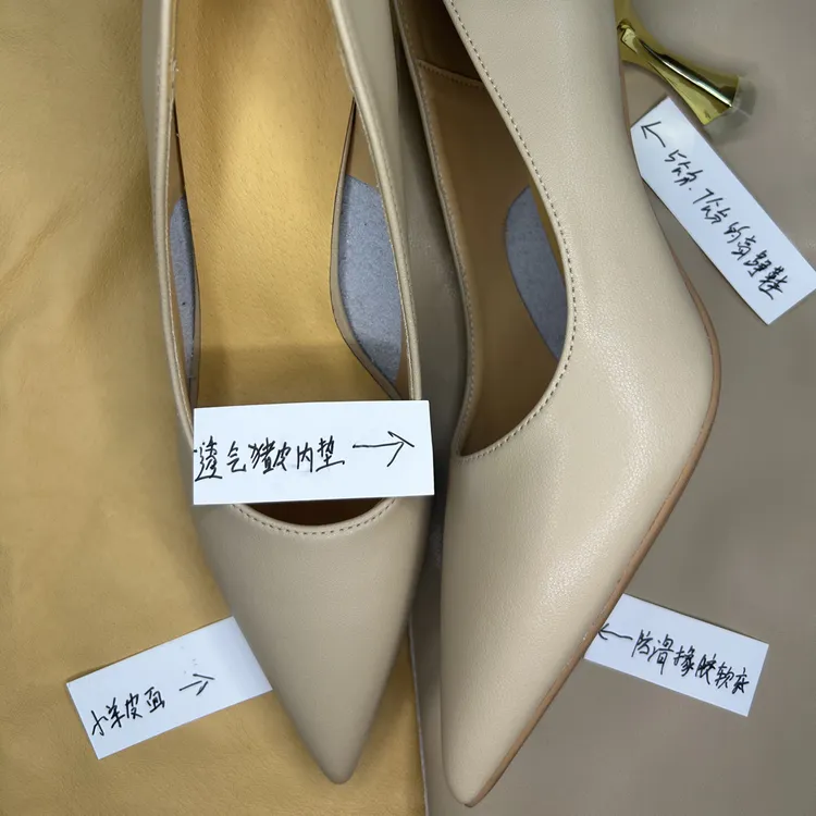 女鞋防臭高跟鞋细跟高跟鞋单鞋时尚女士春季尖头手工鞋尖头高跟鞋