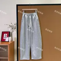 喜樂  2025蚕丝羊毛弯刀裤秋冬季新款时尚百搭加厚女士简约休闲裤