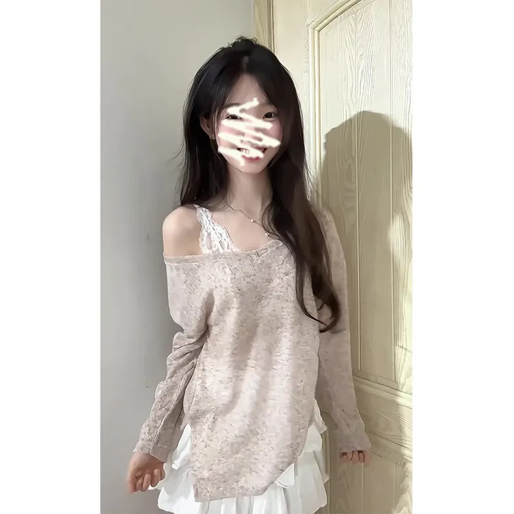 2025夏季新款女法式甜美露肩薄款防晒罩衫上衣高腰显瘦蛋糕半身裙