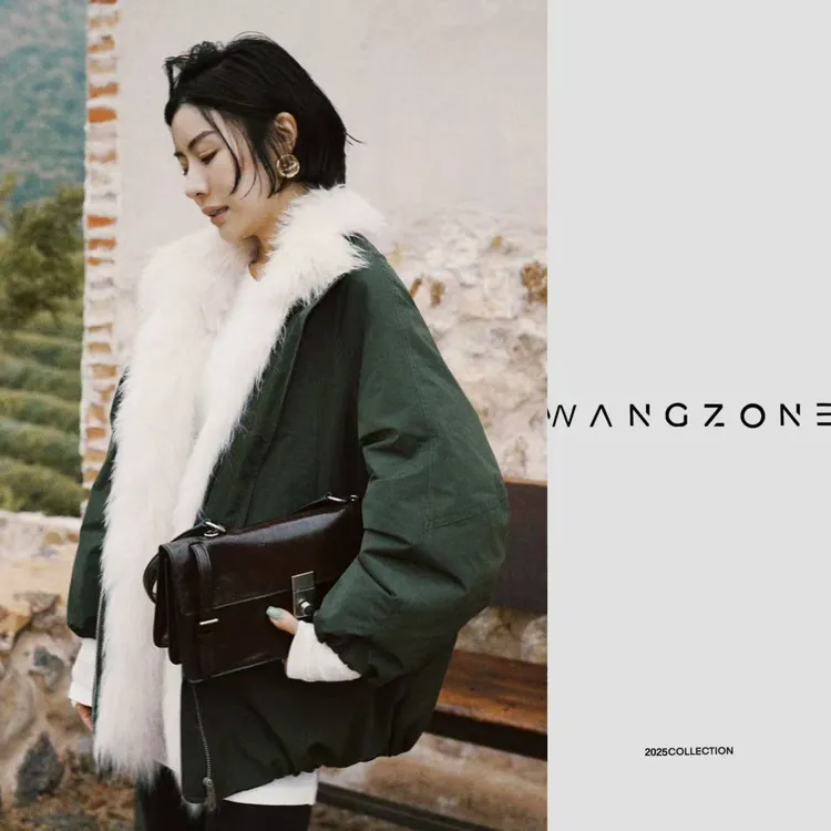 WANG ZONE|多功能整条狐狸毛领进口面料95鹅绒派克羽绒服