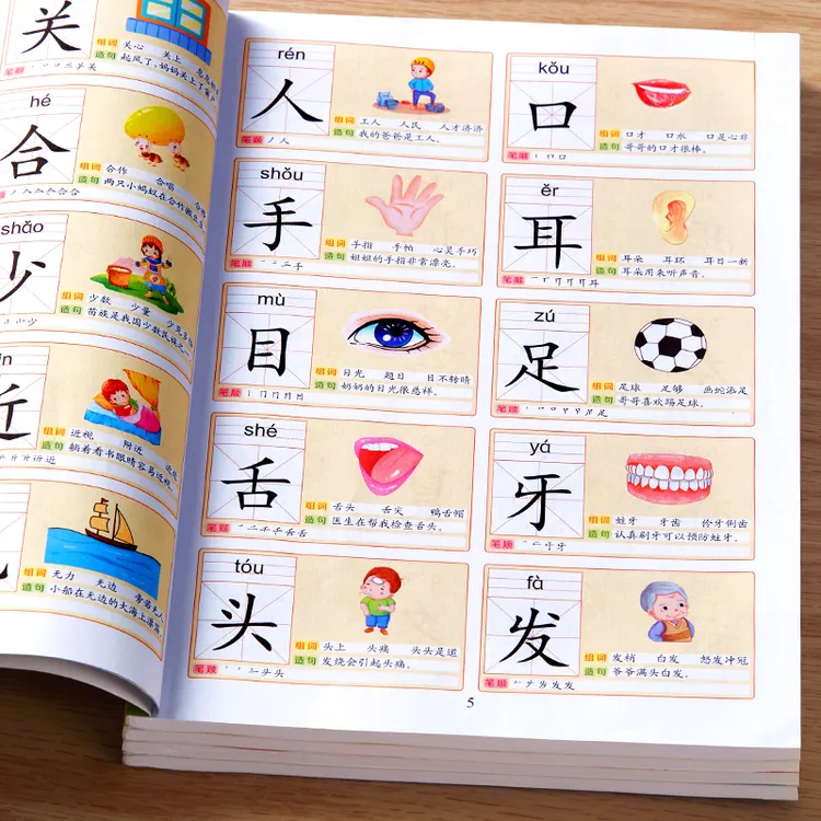 识字大全3000字幼儿园学前启蒙认字神器儿童看图入门识字大王书