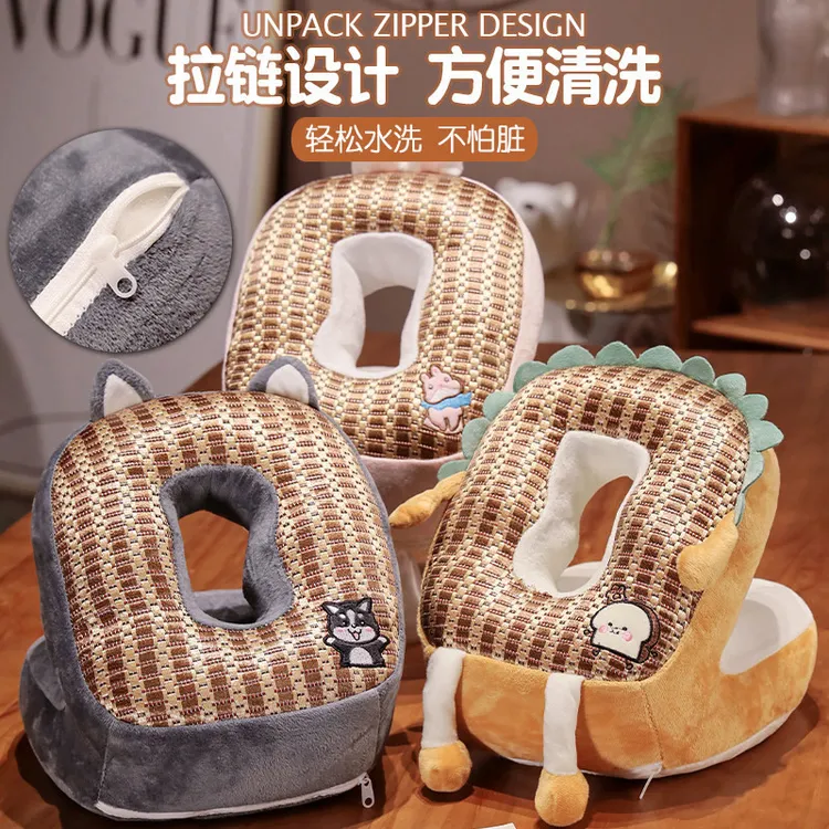 新款凉席午睡枕学生便携午睡神器办公室趴睡枕午休枕头睡觉趴枕