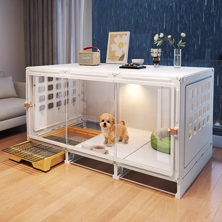 狗笼子小型犬带厕所一体可分离一室一厅一卫家用室内狗窝豪华别墅商品图